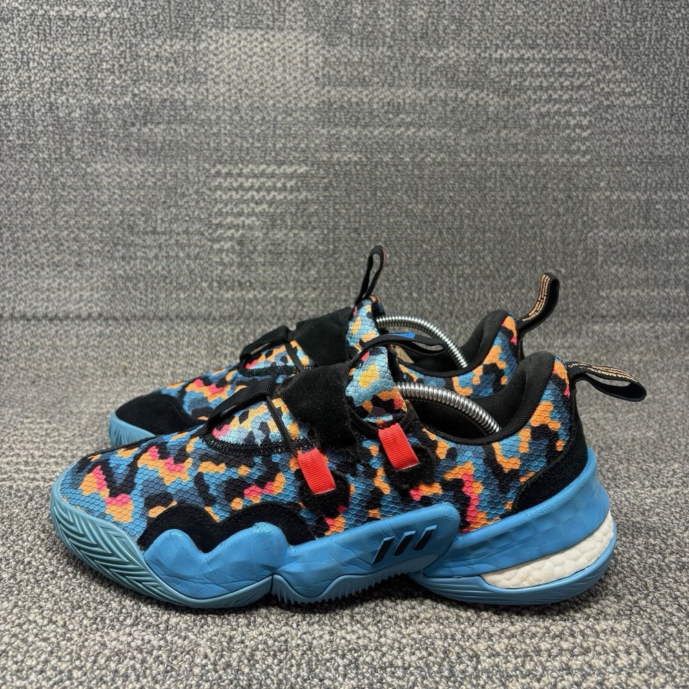 adidas Trae Young 1 Pixels GY0289 Men's Size 9 Blue Multicolor Basketball Shoes